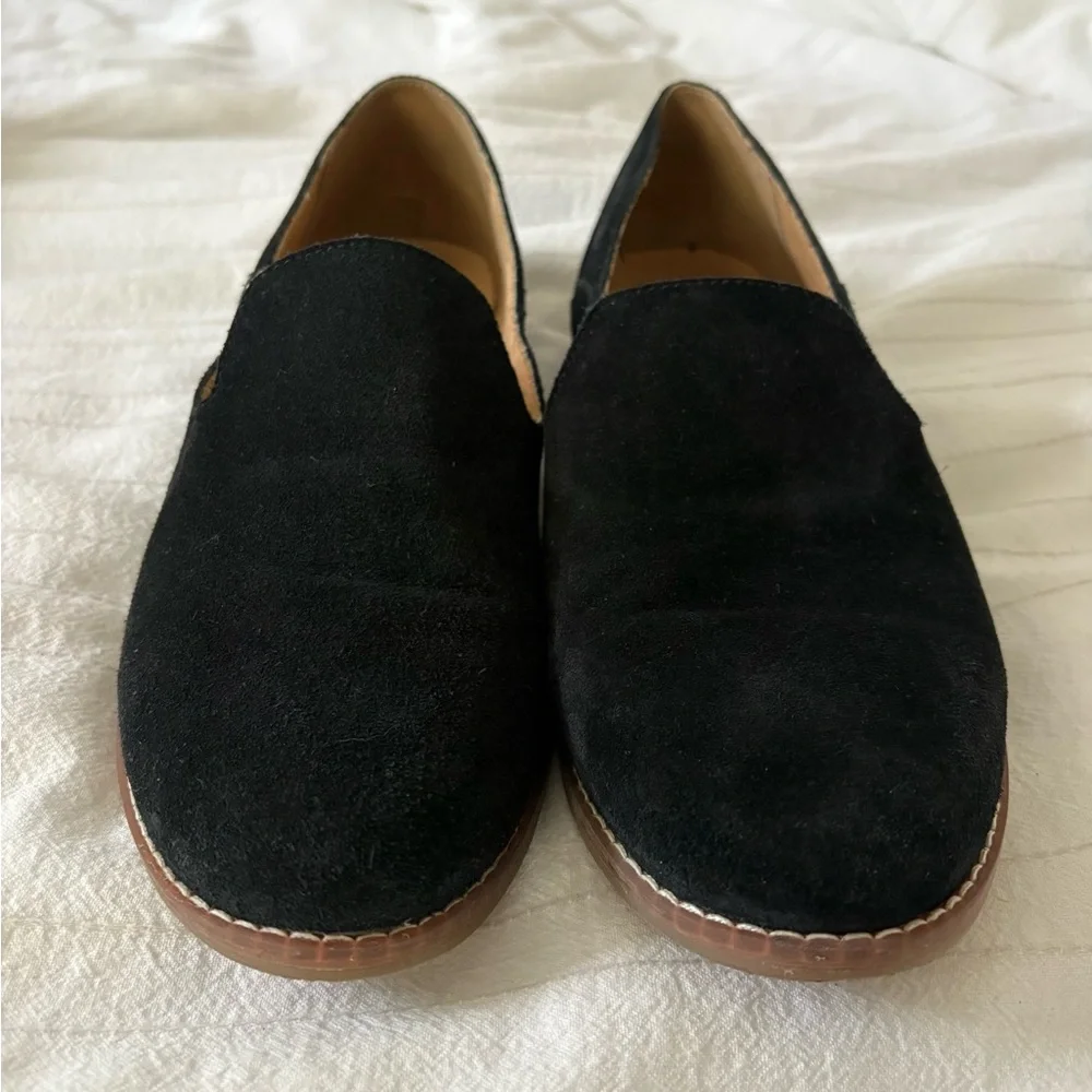 Hush‎ Puppies Wren Loafers Black Suede Round Toe Classic Women’s 11
